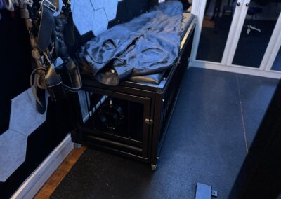 Metal and Leather bondage cage