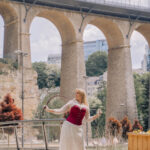 Dominatrix M in front of Luxembourg's aquaduct.